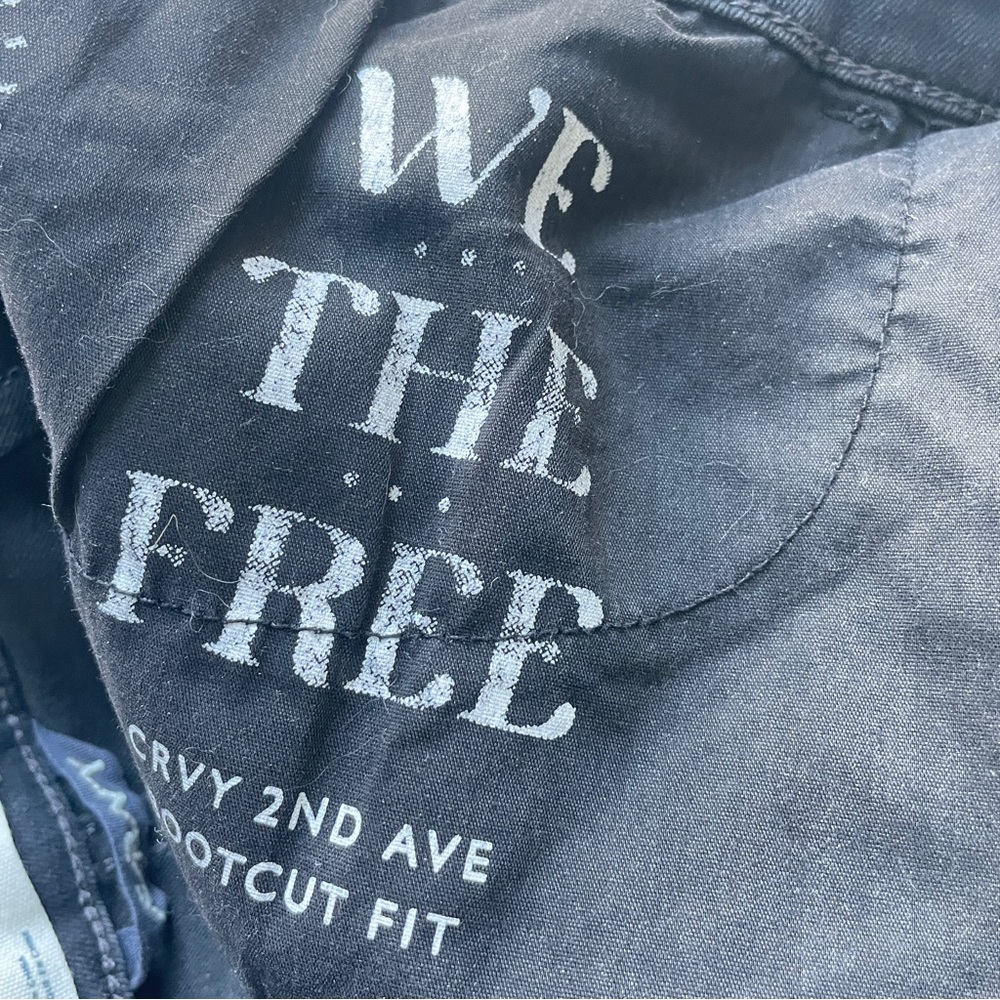 Free People We the Free Curvy 2nd Ave Bootcut Fit Black Denim Jumpsuit - Picture 6 of 12